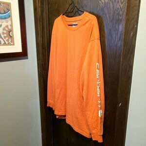 CARHARTT MENS LONG SLEEVE SHIRT SIZE 2XL LOOSE FIT W LOGO